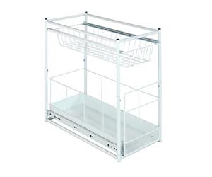WENKO Tablettes coulissantes Cuisine Montage Rapide Blanc