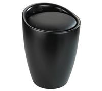 WENKO Tabouret de bain avec collecteur de linge Candy 24229100 noir mat