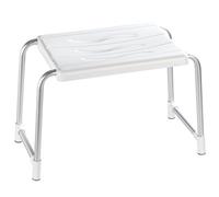 WENKO Tabouret de douche Secura - capacité de charge 120 kg, Plastique, 50 x 32 x 26 cm, Blanc