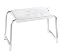 WENKO Tabouret de douche Secura - capacité de charge 120 kg, Plastique, 50 x 32 x 26 cm, Blanc