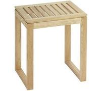 Wenko - Tabouret de salle de bain en bois Norway - H. 46 cm - Marron noix G