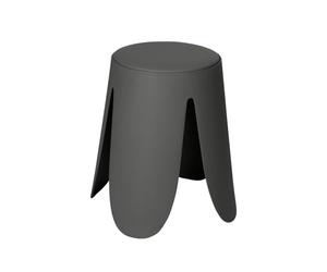 WENKO Tabouret de salle de bain Mod. Comiso | Tabouret de douche antidérapant avec assise rembourrée | Matériau Plastique | Dimensions 44,5 x 46 x 44,5 cm | Couleur Anthracite