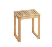 WENKO Tabouret Norway - tabouret de séjour, Bois de noyer, 40 x 46 x 30 cm, Noix