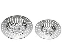 WENKO Tamis d'évier chromé set de 2 - set de 2, Plastique, 6 x 6 cm, Chromé