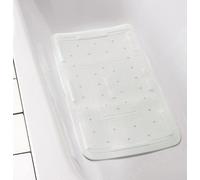 WENKO Tapis de baignoire Florida blanc Tapis de salle de bain 90x36,5cm Tapis de baignoire