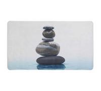 WENKO Tapis de baignoire Meditation, tapis de bain antidérapant, plastique, 70x40 cm, Multicolore
