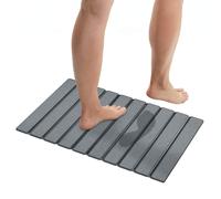 Wenko tapis de bain 55x40 cm rectangulaire gris 26652100
