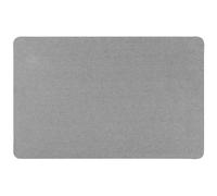 WENKO Tapis de bain absorbant l'eau, dessous antidérapant en caoutchouc naturel, surface en polyester (séchage rapide), 80 x 50 cm, gris