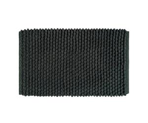 WENKO Tapis de Bain antidérapant, 50 x 80 cm, Lavable en Machine jusqu'à 30 °C, à séchage Rapide, Tapis Salle de Bain Absorbant en Polyester et Coton, Structure Tendance, Mod. Solivo, Vert
