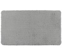 WENKO Tapis de bain Belize gris clair - Tapis de bain, sûr, moelleux, sans peluches, Polyester, 55 x 65 cm, Gris clair