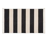 WENKO Tapis de bain Kasi, tapis de bain à base de coton recyclé avec motif tendance à rayures, de qualité Jacquard, dessous antidérapant et lavable jusqu'à 30°C, 100 % coton, (l x p) : 50 x 80 cm