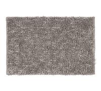 WENKO Tapis de bain Lanas, tapis de douche fabriqué à partir de bouteilles en plastique recy s, aspect laine de mouton, dessous antidérapant, lavable à 40 °C, dimensions (L x H) : 60 x 90 cm, taupe