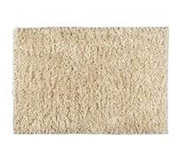 WENKO Tapis de Bain Lanas, Tapis de Douche fabriqué à partir de Bouteilles en Plastique recyclées, Aspect Laine de Mouton, Dessous antidérapant, Lavable à 40 °C, Dimensions (L x H) : 60 x 90 cm, écru