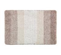 WENKO Tapis de bain Luso, Tapis salle de bain antidérapant, épaisseur 18 mm, Polyester microfibre, 90x60 cm, beige