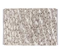 WENKO Tapis de Bain Mod. Urdu Taupe | Tapis de Salle de Bain Design antidérapant et Confortable en Polyester | Dimensions 60 x 90 cm | Tapis de Bain Absorbant et Lavable à 40 °C