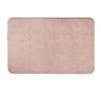 WENKO Tapis de Bain Saravan, Tapis de Bain en matière Microfibre Douce (100% Polyester) avec Hauteur de Poil de 20 mm et Dessous antidérapant, séchage Rapide et Non Pelucheux, 50 x 80 cm, Rose