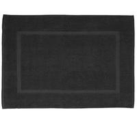 WENKO Tapis de Bain, Tapis Salle de Bain Noir, 100% Coton, 800g/m², 50x70 cm