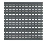 WENKO Tapis de douche antidérapant Modèle Arinos | Tapis de douche gris 54x54 cm avec structure antidérapante et ventouses pour sécurité | Matériau plastique sans PVC | Couleur gris