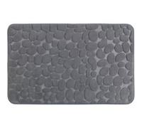Wenko - Tapis de salle de bain Pebbles - Mémoire de forme - Gris - Pebbles Gris G