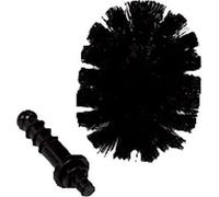 WENKO Tête de Brosse WC noire de rechange pour porte-brosse WC, avec adaptateur, Polypropylène, Ø 7,5 cm, noir