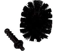 WENKO Tête de Brosse WC noire de rechange pour porte-brosse WC avec adaptateur Polypropylène Ø 7 5 cm noir