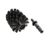 WENKO Tête de Brosse WC noire de rechange pour porte-brosse WC, avec adaptateur, Polypropylène, Ø 8 cm, noir