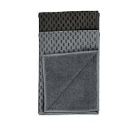 WENKO Torchons microf. Mod. Miko Non Pelucheux très Absorbant résistant Pages à Carreaux à Poils Longs Nettoyage Parfait Lot de 2 Dimensions 40 x 60 cm Noir