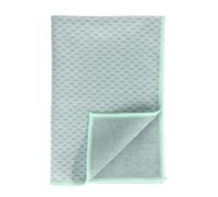 WENKO Torchons Miko, lot de 2 torchons en microfibre pour essuyer et lustrer sans laisser de traces, très absorbants et à séchage rapide, matière 80 % polyester, 20 % polyamide, 40 x 60 cm, gris/vert