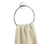 WENKO Turbo-Loc® anneau porte-serviettes - fixer sans percer, Acier, 17 x 19.5 x 1.5 cm, Chromé