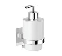 WENKO Turbo-Loc® Distributeur de Savon Quadro - Fixer sans percer de Trous Capacité: 0.25 l, Plastique (ABS), 7 x 15 x 9.5 cm, Chromé