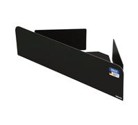 WENKO Turbo-Loc Étagère d’Angle Mod Lizan, Acier Inoxydable, autocollante, Forte adhérence, Fixation Murale sans perçage, étagère de Douche Extra Profonde avec Drainage, Gain de Place, Noir Mat