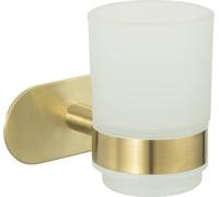 WENKO Turbo Loc Porte-gobelet à dents en acier inoxydable Uno Orea Or 22,85 x 19,2 x 17,4 cm
