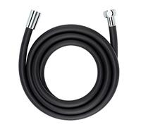 WENKO Tuyau de Douche Design Noir Mat 175 cm Tuyau de Douche avec Protection Anti-Torsion et avec agrément pour l'eau Potable Noir