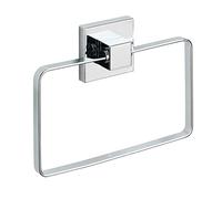 WENKO Vacuum-Loc® Anneau Porte-Serviettes en Acier INOX Quadro Porte-Serviettes Brillant