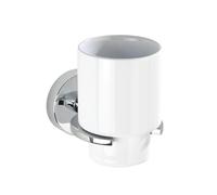 WENKO Vacuum-Loc® gobelet Capri - fixer sans percer, Zinc moulé sous pression, 8 x 10 x 12.5 cm, Chromé