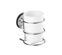 WENKO Porte-gobelet Milazzo Vacuum-Loc Fixer sans percer Chromé 10 x 8 x 17 cm