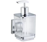 WENKO Distributeur de savon mural Vacuum-Loc® Quadro – Acier inox brillant