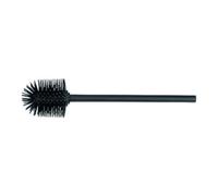 WENKO Brosse de rechange silicone avec manche Ø 8 cm Brosse WC de rechange, avec tête de rechange en silicone Noir
