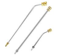 WENLISELL Lot de 3 rallonges de lance de nettoyeur haute pression 4000 psi, en acier inoxydable avec connexion rapide 1/4, extension coudée à 30 degrés pour nettoyeurs haute pression, machine de