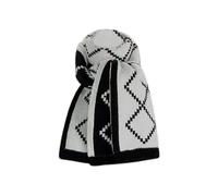 Wenlzhnb ÉCharpe De NoëL Unisexe, éCharpe TricotéE D'Hiver, ThèMe De Renne, éCharpe Chaude Pour Femmes et Hommes Hiver Chaud Longue ÉCharpes ChâLe Rouge Vert Léger Doux Scarf (03 Black, One Size)
