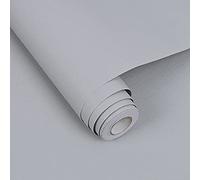 WENMER Papier de contact gris mat, 59,9 x 299,7 cm, papier peint autocollant gris texturé, amovible pour armoires de cuisine, comptoir, murs