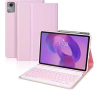 WENMILY Étui avec Clavier pour Lenovo Idea Tab 11 2025 (TB-336ZU/TB-336FU) - Clavier Bluetooth détachable, Doublure en Cuir avec Porte-Stylo, Support Multi-Angle, Rose