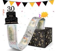 WenmthG Upgrade Cadeaux en argent amusants 30, boîte surprise, tirelire pour argent liquide, cadeau à tirer, boîte cadeau pour 30e anniversaire homme femme (13,3 x 13 x 11 cm)