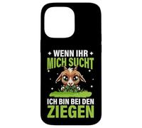 Wenn Ihr Mich Sucht Ich Bin Bei Den Ziegen Ferme Chèvre Coque pour iPhone 14 Pro Max