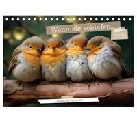 Wenn sie schlafen... (Tischkalender 2026 DIN A5 quer), CALVENDO Monatskalender: Schlafende Tiere soll man nicht wecken