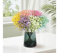 Wennala Fleurs Artificielles Deco 6 Bouquet Fleur Artificielle Décoration en Plastique, comme de Vraies Fleurs Artificielles pour L'Extérieur,Fleurs Décoratives pour Maison Jardin
