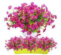 Wennala Fleurs Artificielles Deco 6 Bouquet Fleur Artificielle Gloire du Matin Fleurs pour Maison Jardin Décoration Mariage Anniversaire Plante Artificielle Exterieur Convient pour Balcon Et Salon