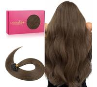 WENNALIFE Extension Cheveux Naturel Keratine, 40cm 50g 50 brins. Extensions de cheveux naturels avec des collages de kératine, U Tip Hair, extensions de cheveux naturels invisibles.