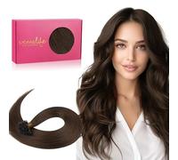 WENNALIFE Extension Cheveux Naturel Keratine, 45cm 50g 50 brins. Extensions de cheveux naturels avec des collages de kératine, U Tip Hair, extensions de cheveux naturels invisibles.