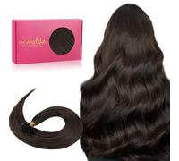 WENNALIFE Extension Cheveux Naturel Keratine, 60cm 50g 50 brins, brun chocolat. Extensions de cheveux naturels avec des collages de kératine, U Tip Hair, extensions de cheveux naturels invisibles.